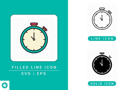 Clock Timer Icons Set: A Modern Design Essential