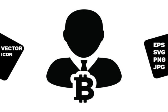 Crypto Icon Vector: Bitcoin Digital Money Visuals for Modern Design Projects