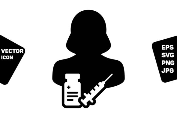 Healthcare Icon Vector: Vaccine Syringe Design Essentials
