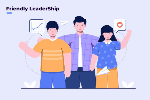 Illustration Friendly Leadership: A Modern Approach to Leading Teams