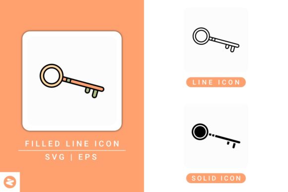 Key Icons Set: Simple Visuals for Modern Design Projects