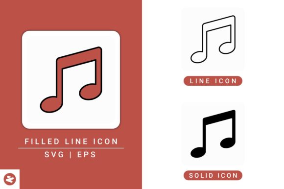 Music Note Icons Set for Modern Design Projects