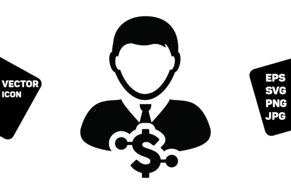 Person Icon Vector Digital Dollar User