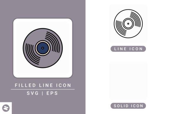 Record Icons Set: A Versatile Design Resource for Retro Vinyl Themes