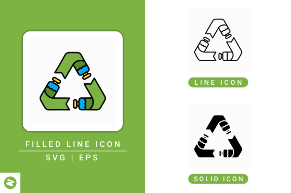 Reuse Icons Set: Simple, Stylish, and Sustainable Design Tools